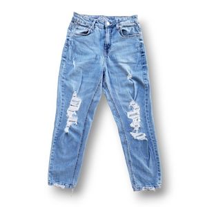 Wild fable size 4 distressed high waisted mom Jeans